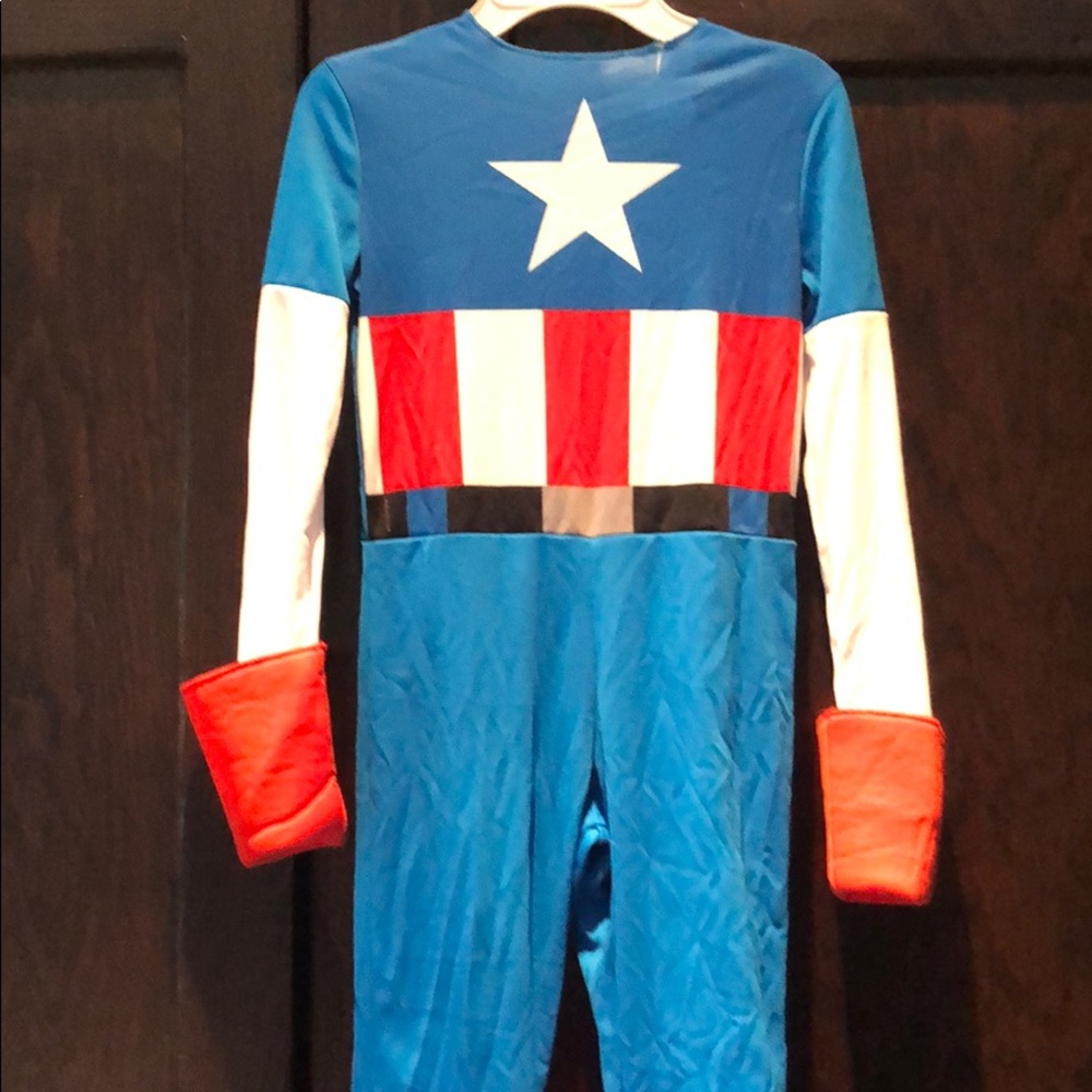 Captain America Halloween costume with shield